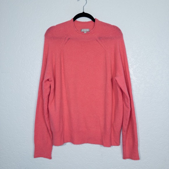 J. Crew Petunia‎ Pink Super Soft Yarn Rollneck Sweater Size Large - Picture 2 of 7